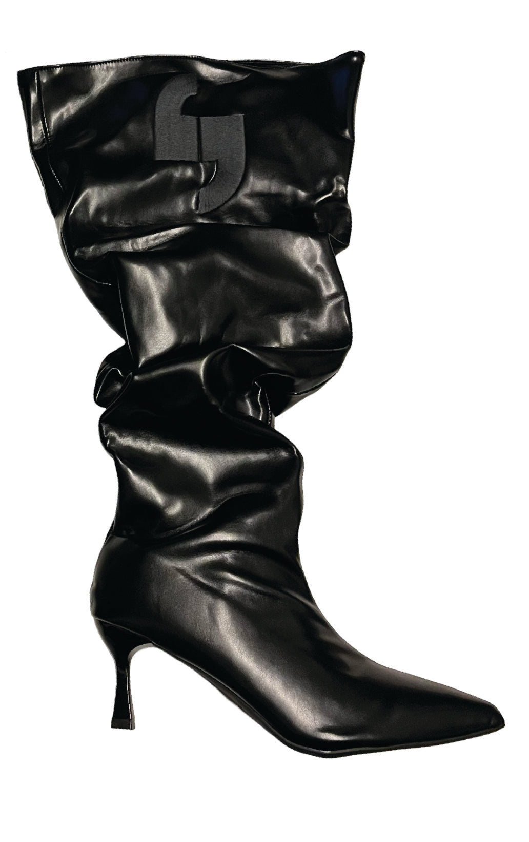 Slouchy boots, Wide-calf High-heeled Knee-high Boots